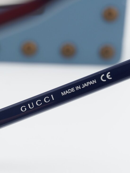 Gucci GG0719OJ 003 Oval Women Eyeglasses 51mm - Blue